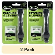 (2 pack) Slime Peel & Stick Bicycle Tire Repair Kit Patches with Levers - 20483
