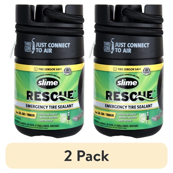 (2 pack) Slime Rescue-Emergency Tire Repair Sealant 14oz