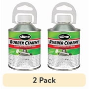 2 pack Slime Rubber Cement with No-Mess Brush Applicator 8 Ounces - 1050