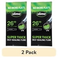 thumbnail image 1 of (2 pack) Slime Super Thick Self-Sealing Replacement Bike/Bicycle Inner Tube, Schrader 26"x1.75-2.125" - 30081, 1 of 11
