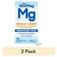 thumbnail image 1 of (2 pack) SlowMag Muscle + Heart Magnesium Chloride with Calcium Supplement to Support Muscle Relaxation, Occasional Muscle Cramping & Heart Health, High Absorption, 60 Count, 1 of 4
