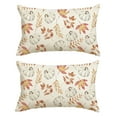 thumbnail image 1 of (2 pack) Sm:)e Maple Leaves Pumpkin Fall Pillow Cover 12x20 Inch Orange, 1 of 8