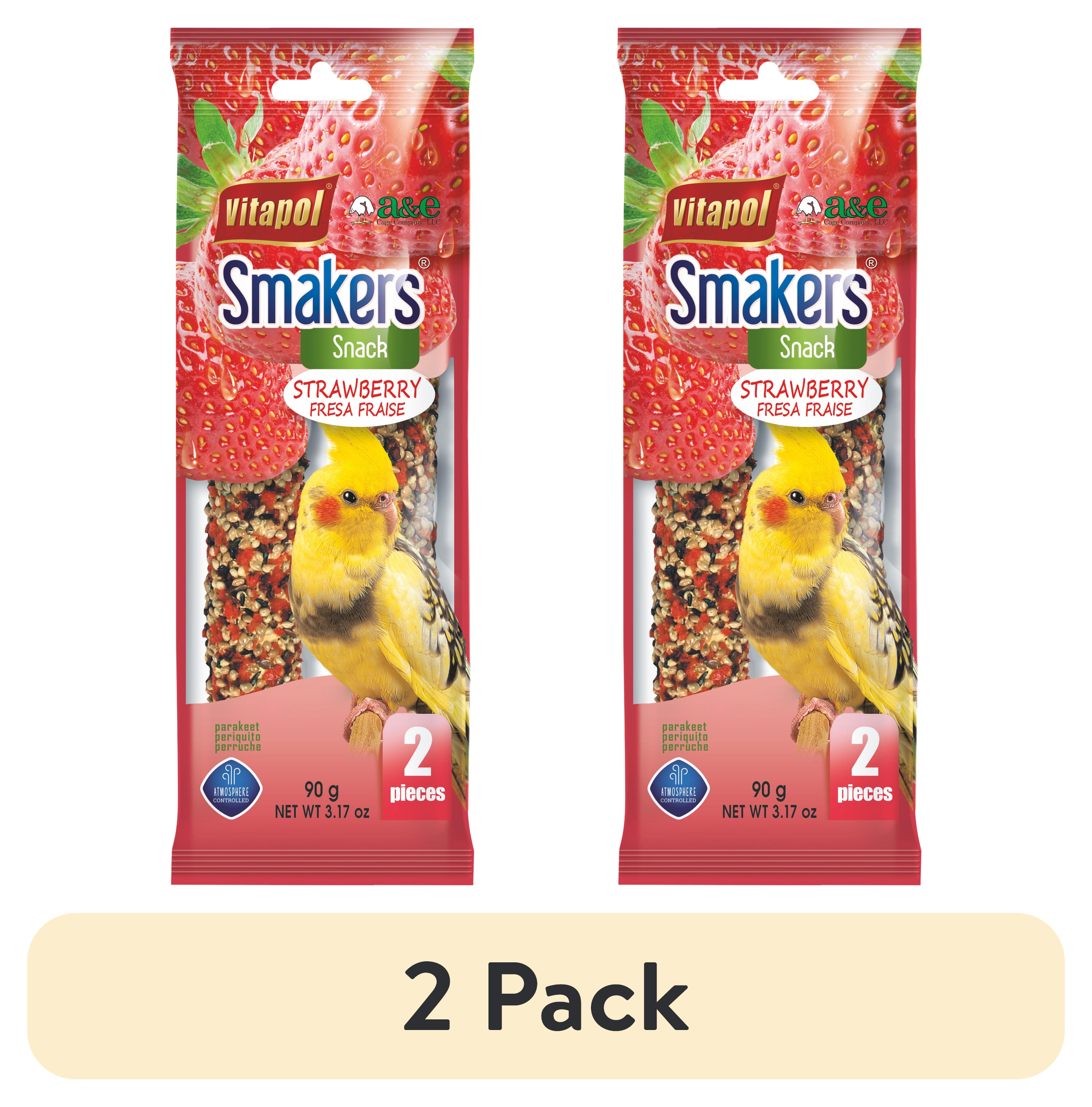 (2 pack) Smakers Treat Sticks 2count Cockatiel