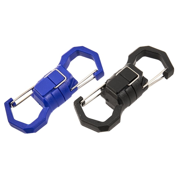 Ozark Trail Magnetic Carabiners 2-pack, 5 lb Capacity, Black & Blue
