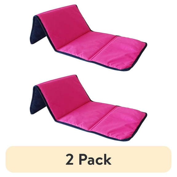 (2 pack) Smart Color Kids Mat 1.6 in Double Sided Blue & Pink Waterproof Fabric Nap Mat