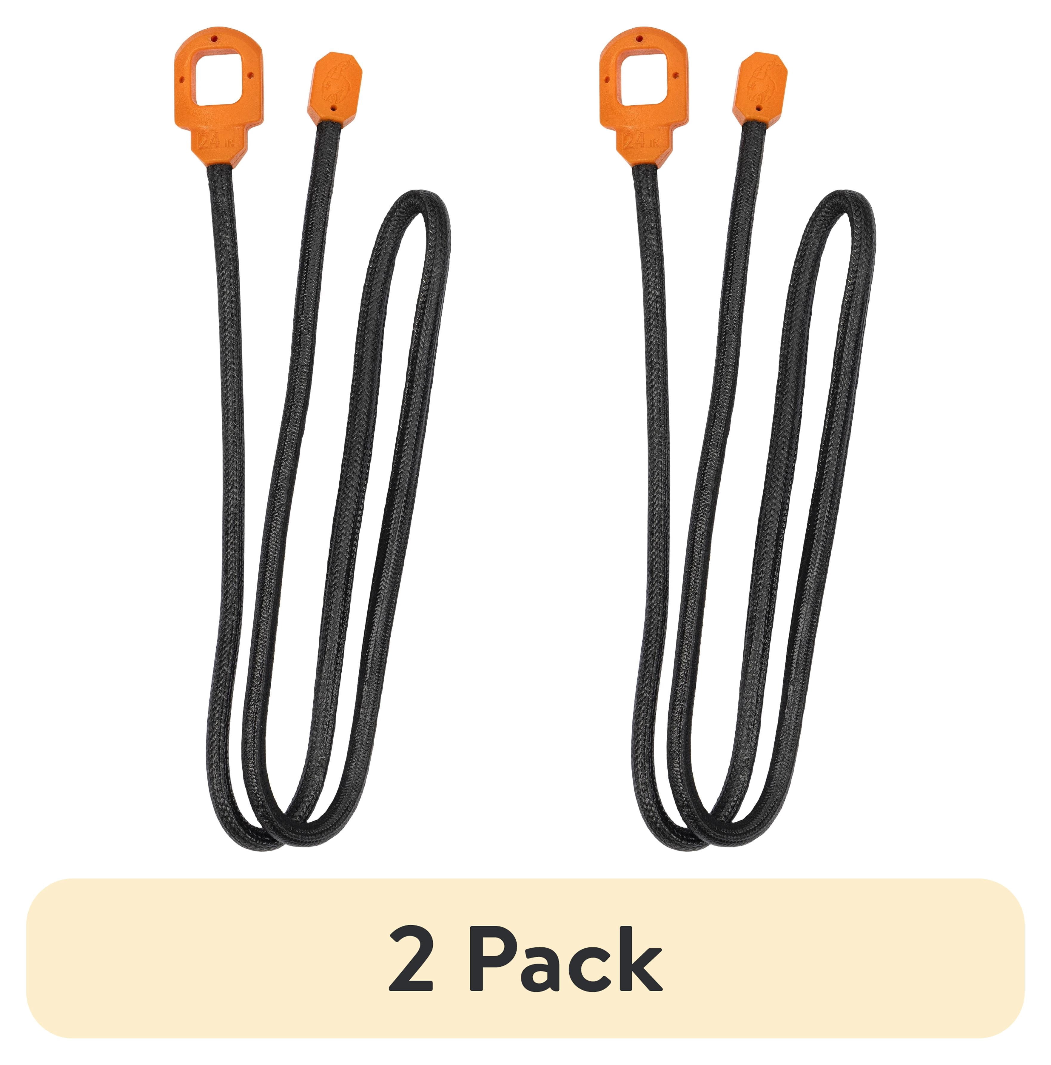 (2 pack) SmartStraps Twisted Goat Cinch Ties, 24", Reusable Bendable Steel with Tension Loop, 2-Pack, Orange