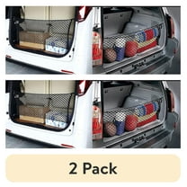 (2 pack) Smartasin Universal Trunk Cargo Net, Stretchable Double-Layer, Black, Automotive Cargo Net