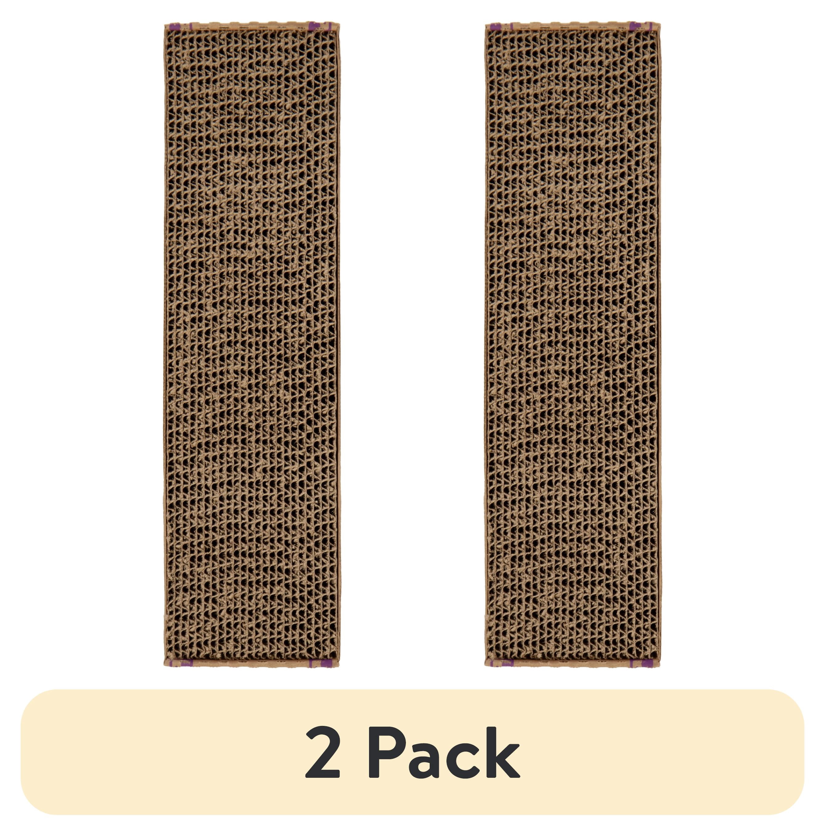 (2 pack) SmartyKat Super Scratcher Reversible Catnip Infused Corrugated Cardboard Cat Scratching Floor Pad