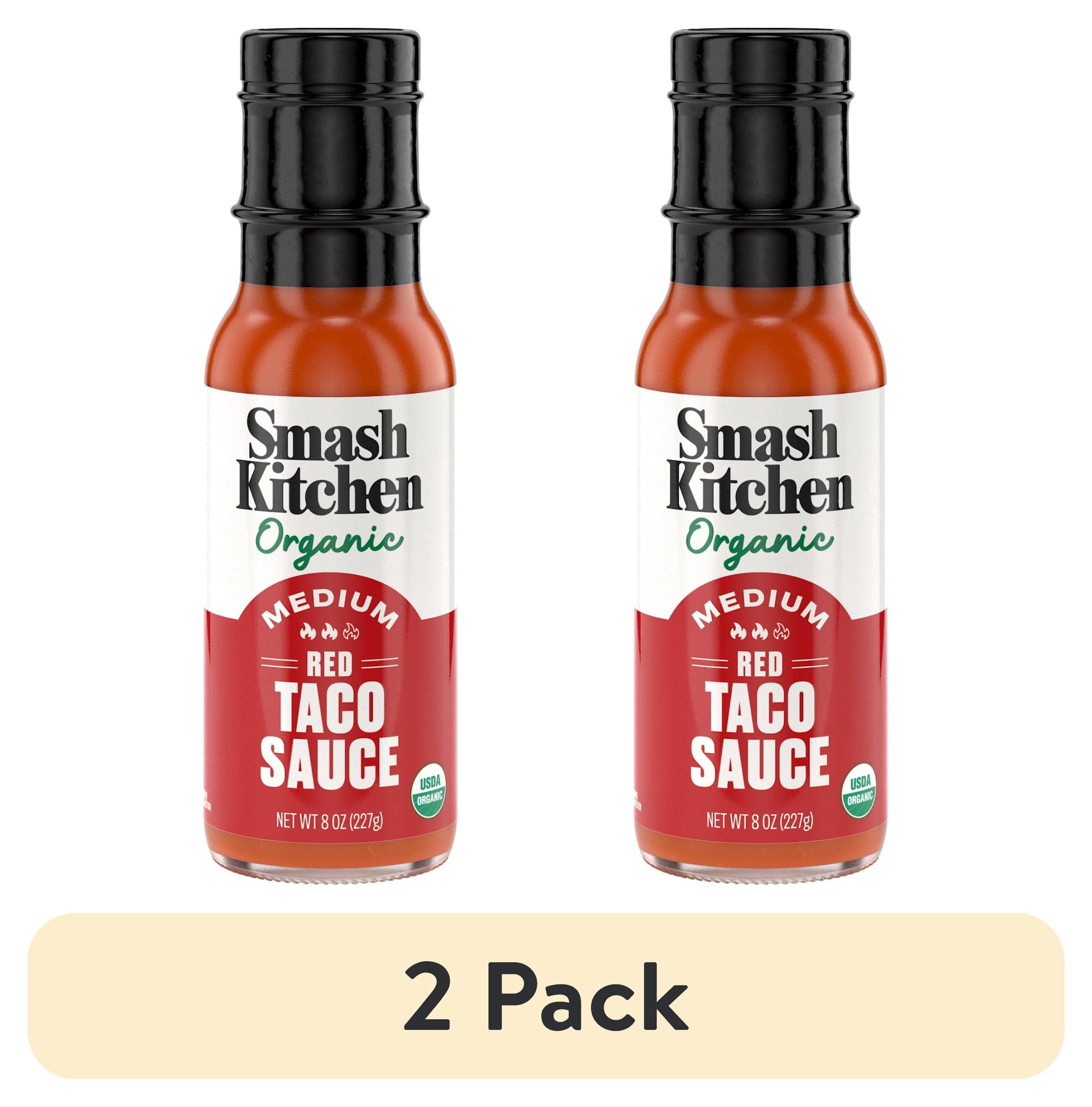 (2 pack) Smash Kitchen Organic Medium Red Taco Sauce, 8 oz