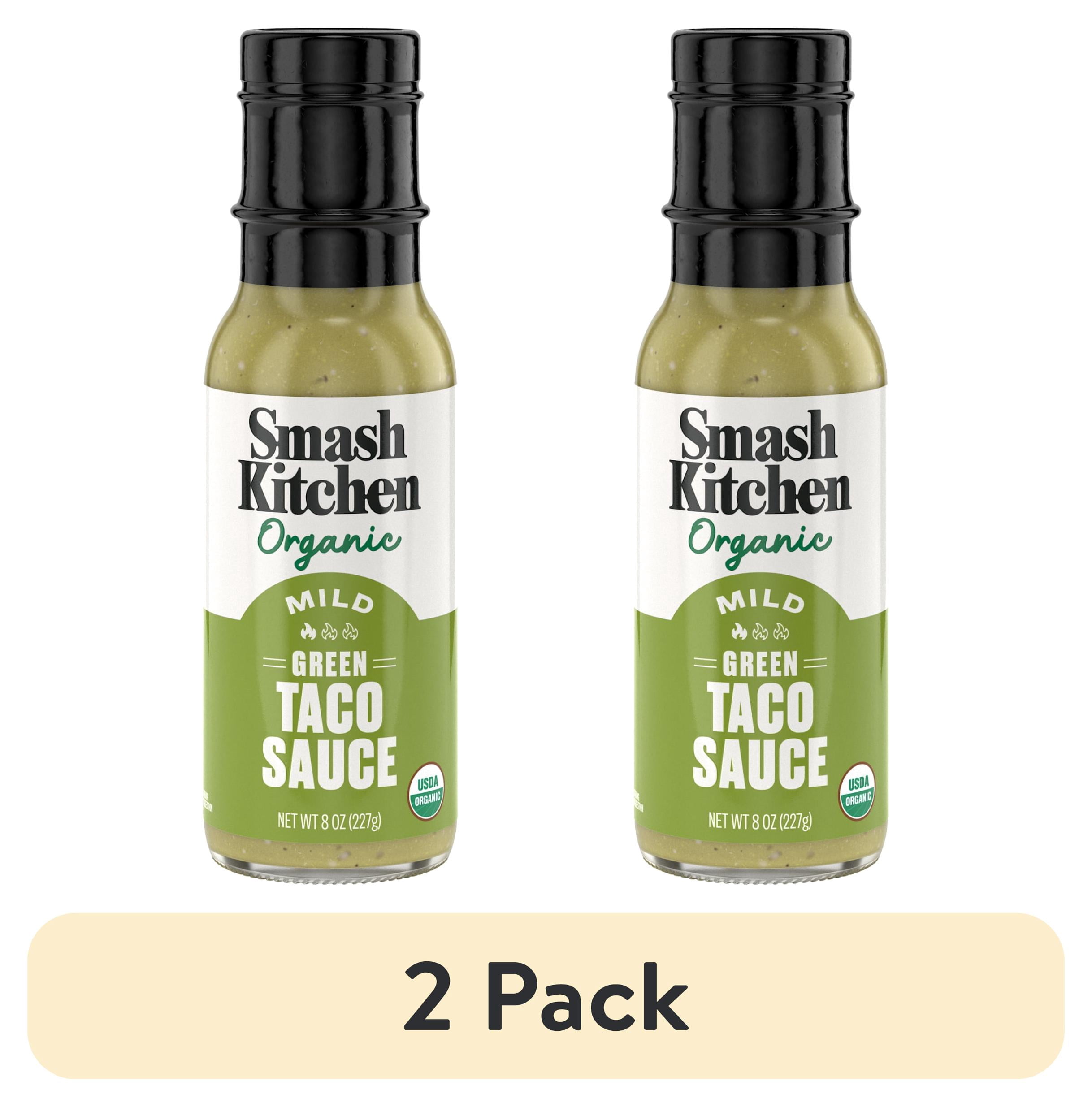 (2 pack) Smash Kitchen Organic Mild Green Taco Sauce, 8 oz