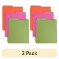 thumbnail image 1 of (2 pack) Smead Organized Up Heavyweight Vertical File Folders Assorted Bright Tones 6/Pack 75406, 1 of 6