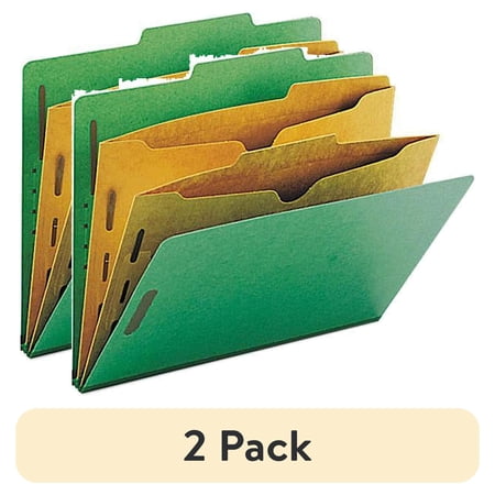 (2 pack) Smead Pressboard Classification Folder with Pocket