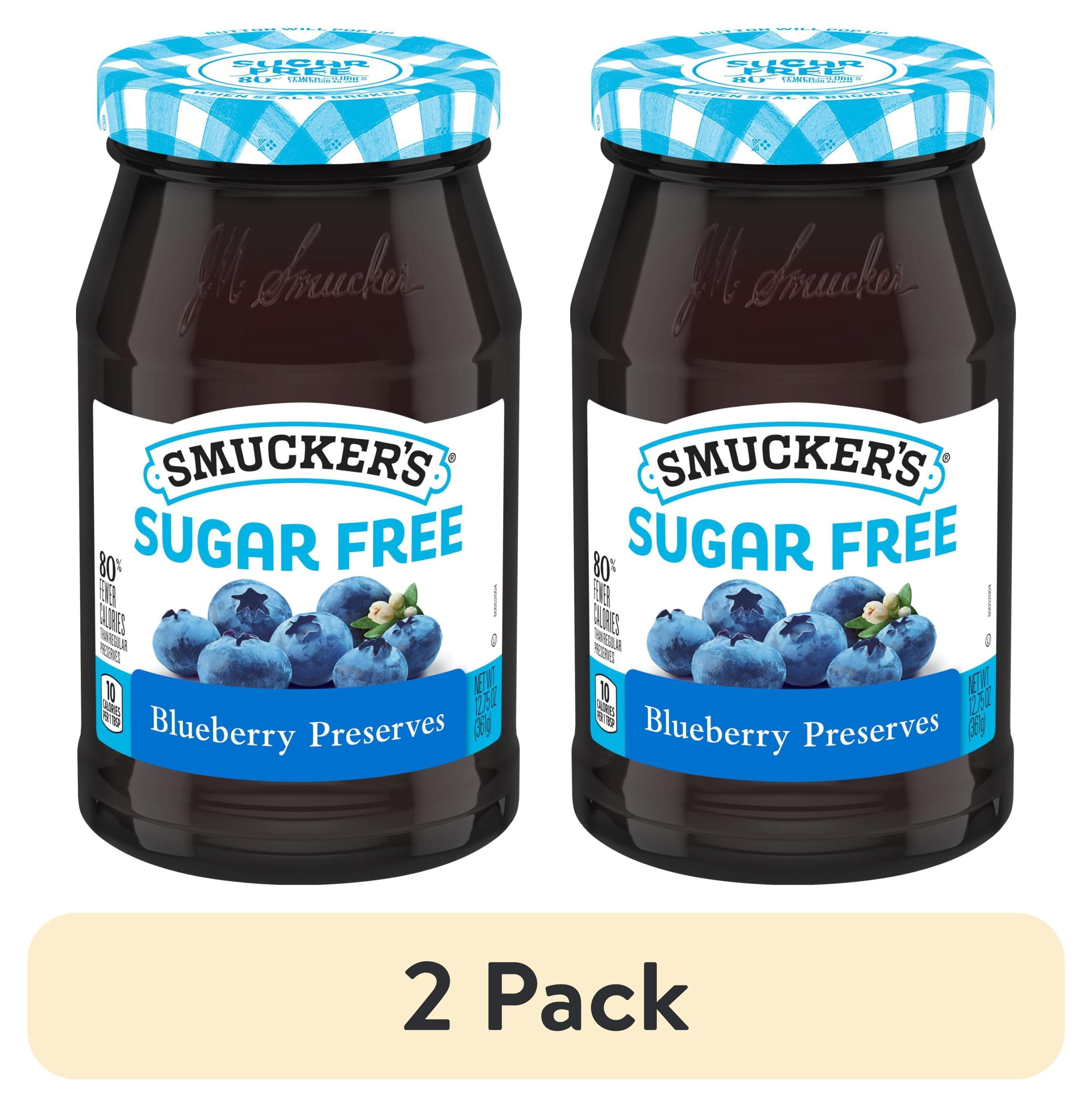 (2 pack) Smucker's Sugar Free Blueberry Preserves, 12.75 oz