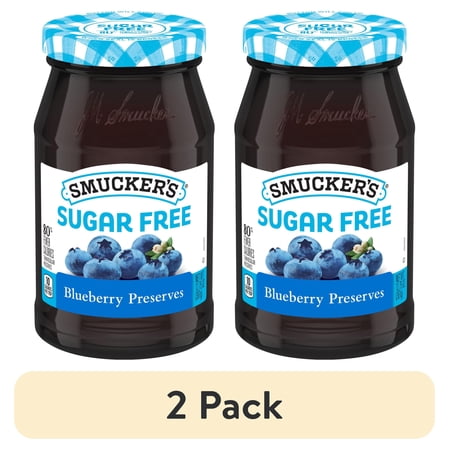 (2 pack) Smucker's Sugar Free Blueberry Preserves, 12.75 oz