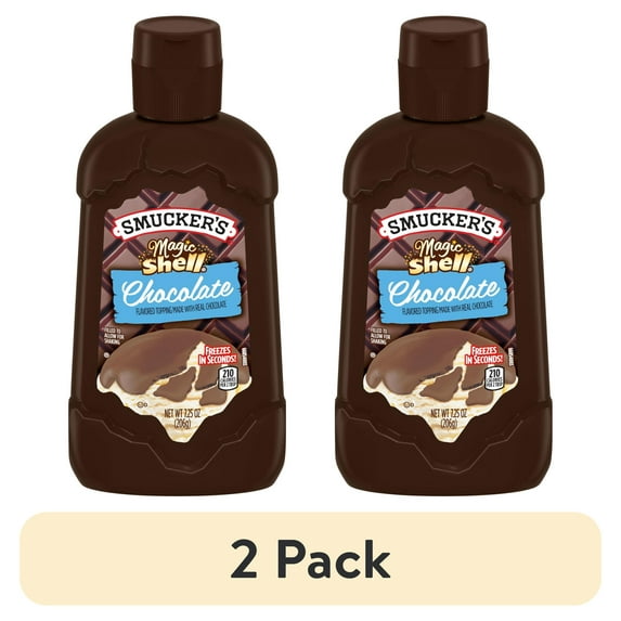 (2 pack) Smucker's Magic Shell Chocolate Flavored Topping, 7.25 ozs