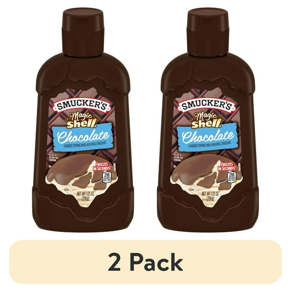(2 pack) Smucker's Magic Shell Chocolate Flavored Topping, 7.25 ozs
