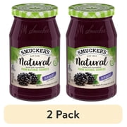 (2 pack) Smucker's Natural Blackberry Fruit Spread, 17.25 oz