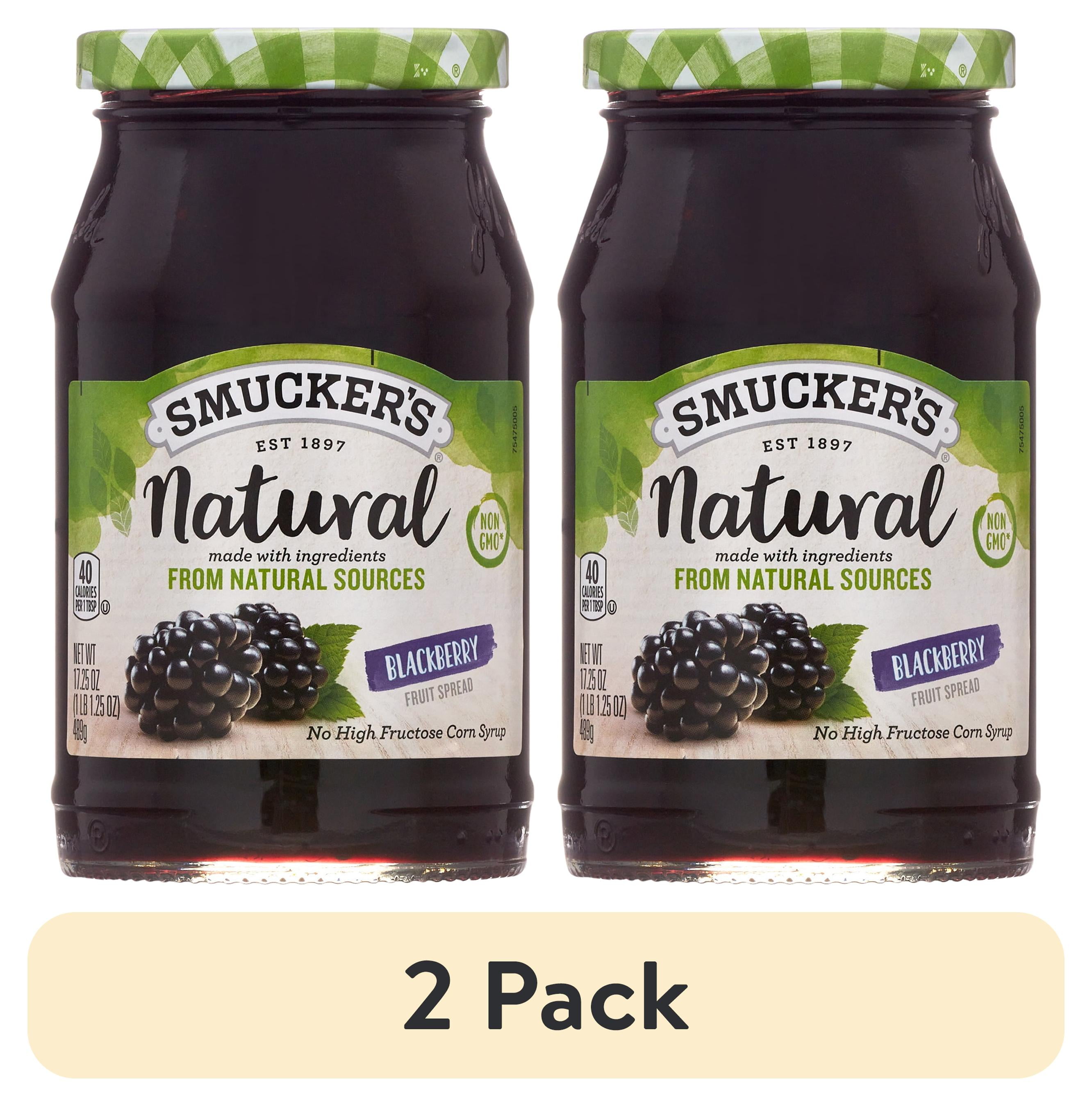 Blackberry JAM Lemongrass Smucker's Natural Non-GMO Blackberry Fruit Spread, 17.25