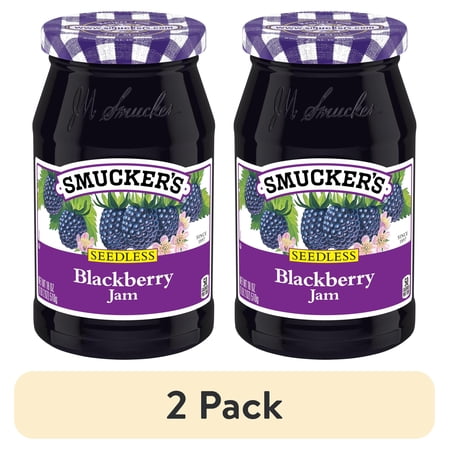 (2 pack) Smucker's Seedless Blackberry Jam, 18 oz