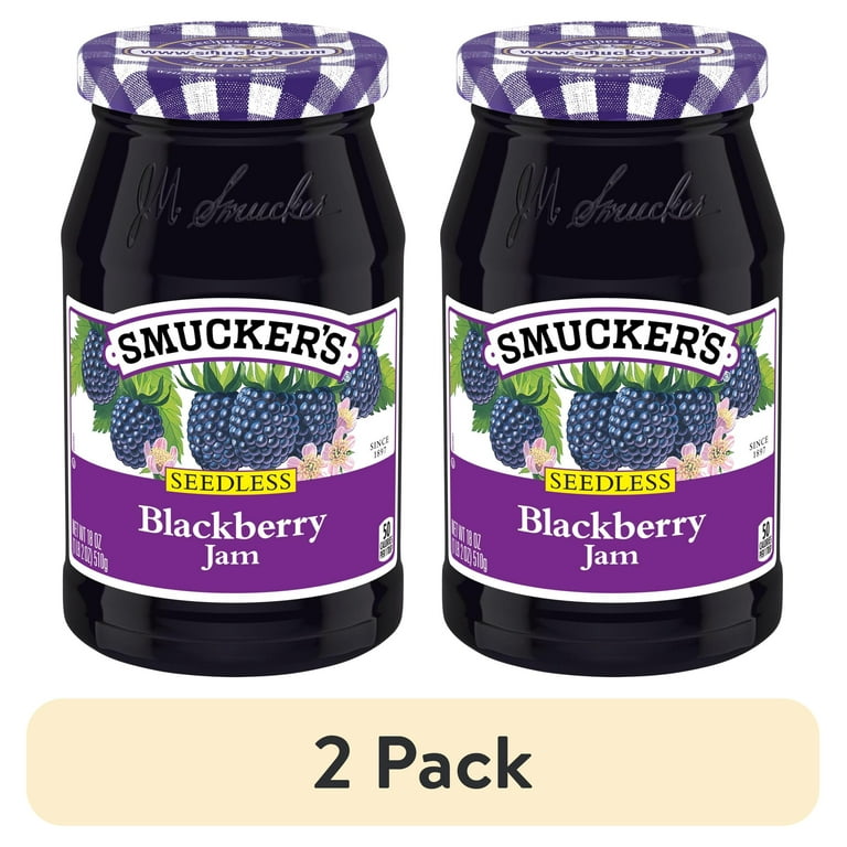 2 pack) Smucker's Seedless Blackberry Jam, 18 ozs - Walmart.com