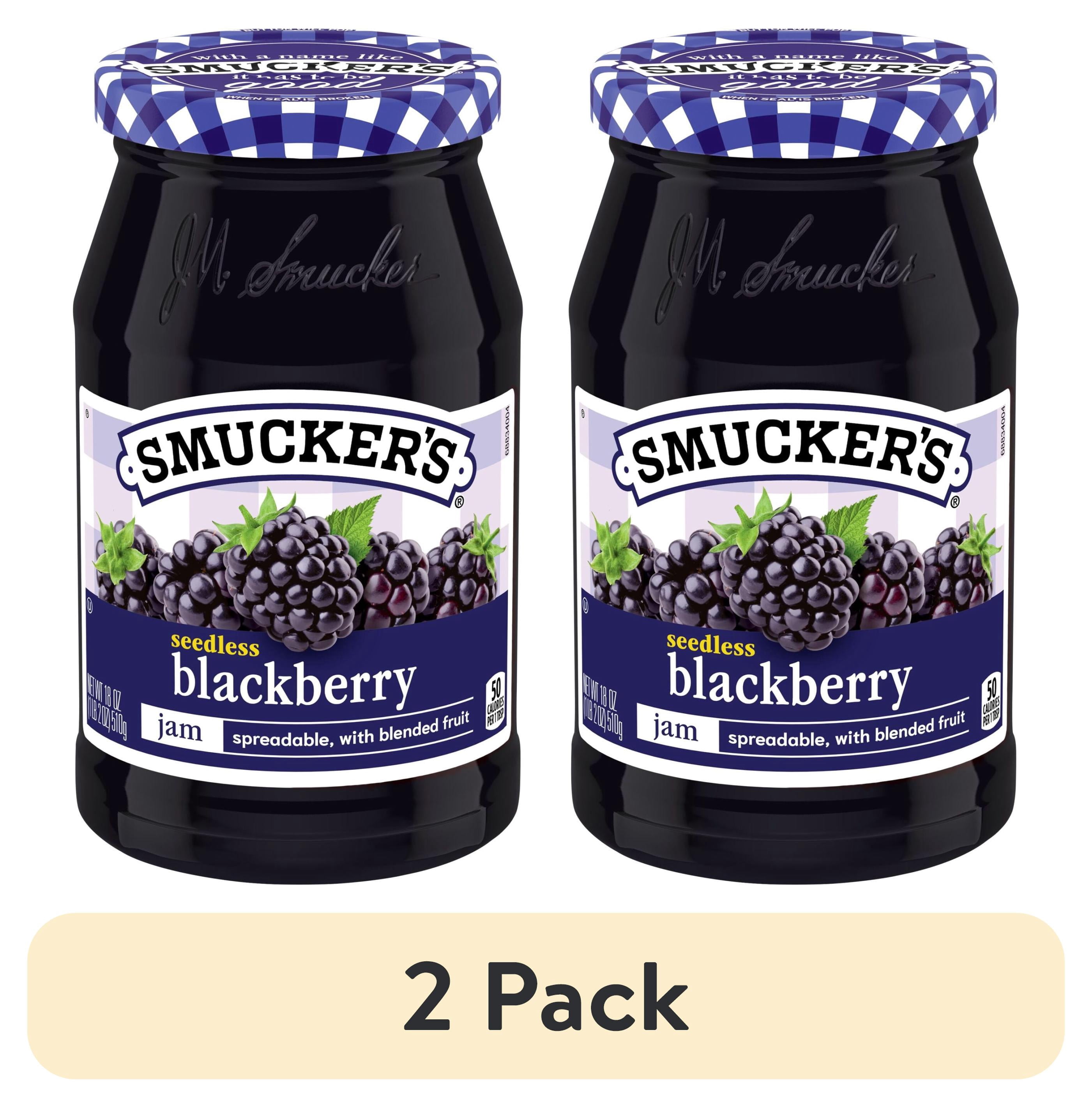 2 pack) Smucker's Seedless Blackberry Jam, 18 oz Jar - Walmart.com