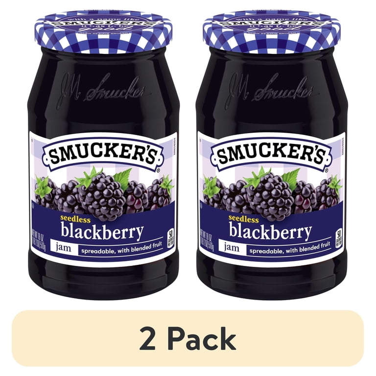 2 pack) Smucker's Seedless Blackberry Jam, 18 oz Jar - Walmart.com