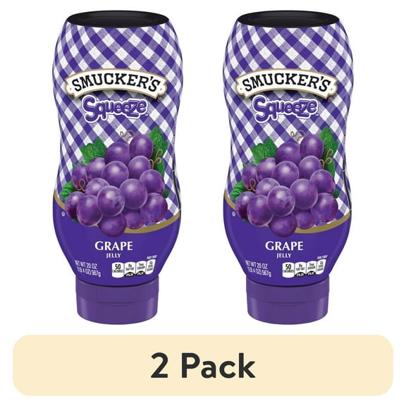 (2 pack) Smucker's Squeeze Grape Jelly, 20 oz