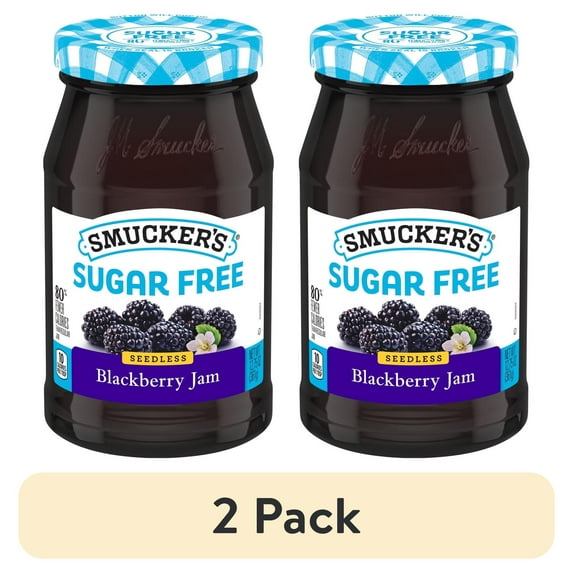 (2 pack) Smucker's Sugar Free Seedless Blackberry Jam, 12.75 oz