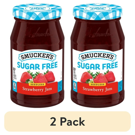 (2 pack) Smucker's Sugar Free Seedless Strawberry Jam, 12.75 oz