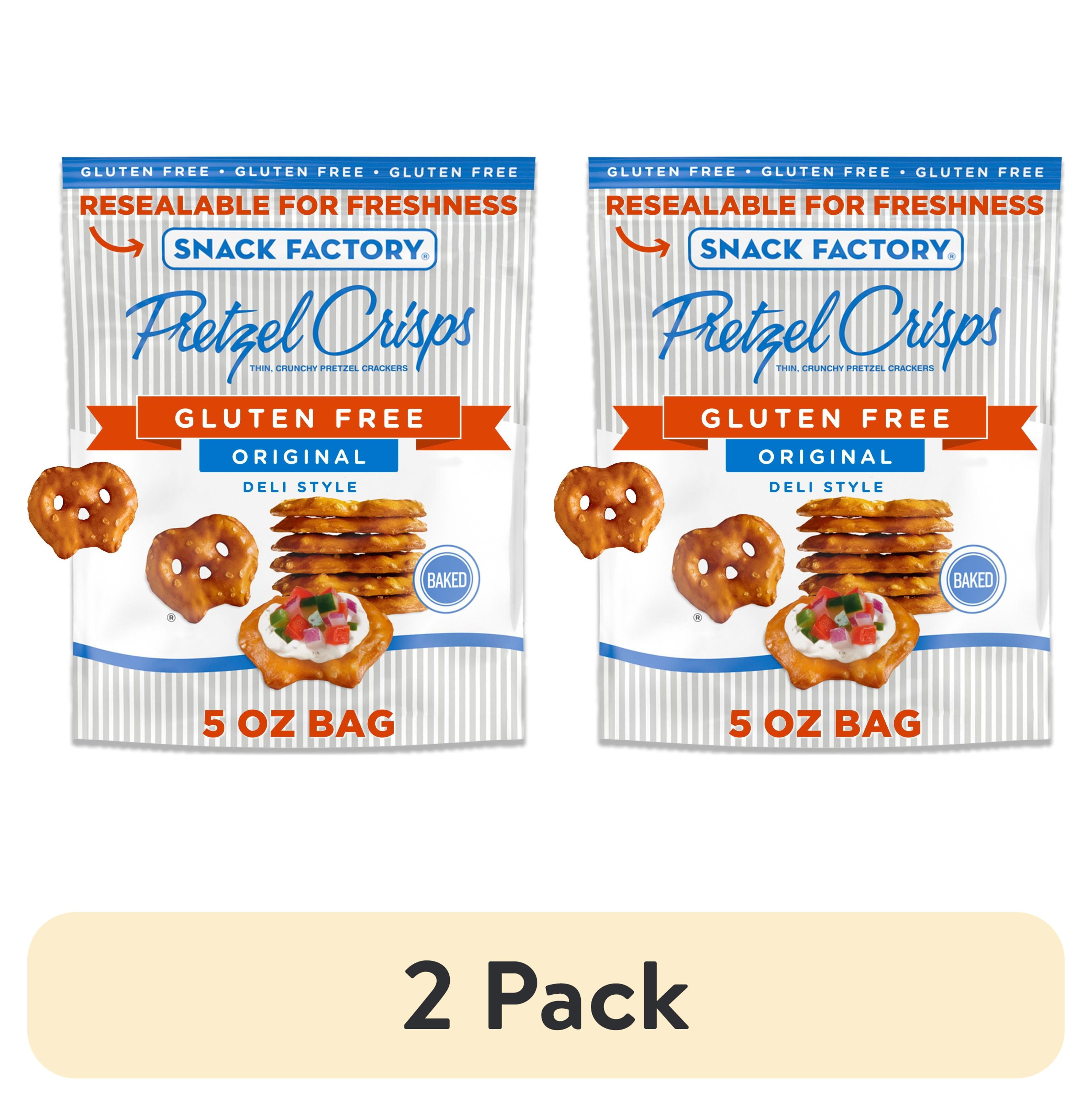 (2 pack) Snack Factory Pretzel Crisps Gluten Free, Original Flavor, 5 oz