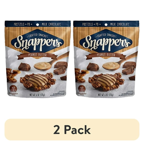 (2 pack) Snappers Peanut Butter Milk Chocolate, 6 Ounce -- 6 per case.