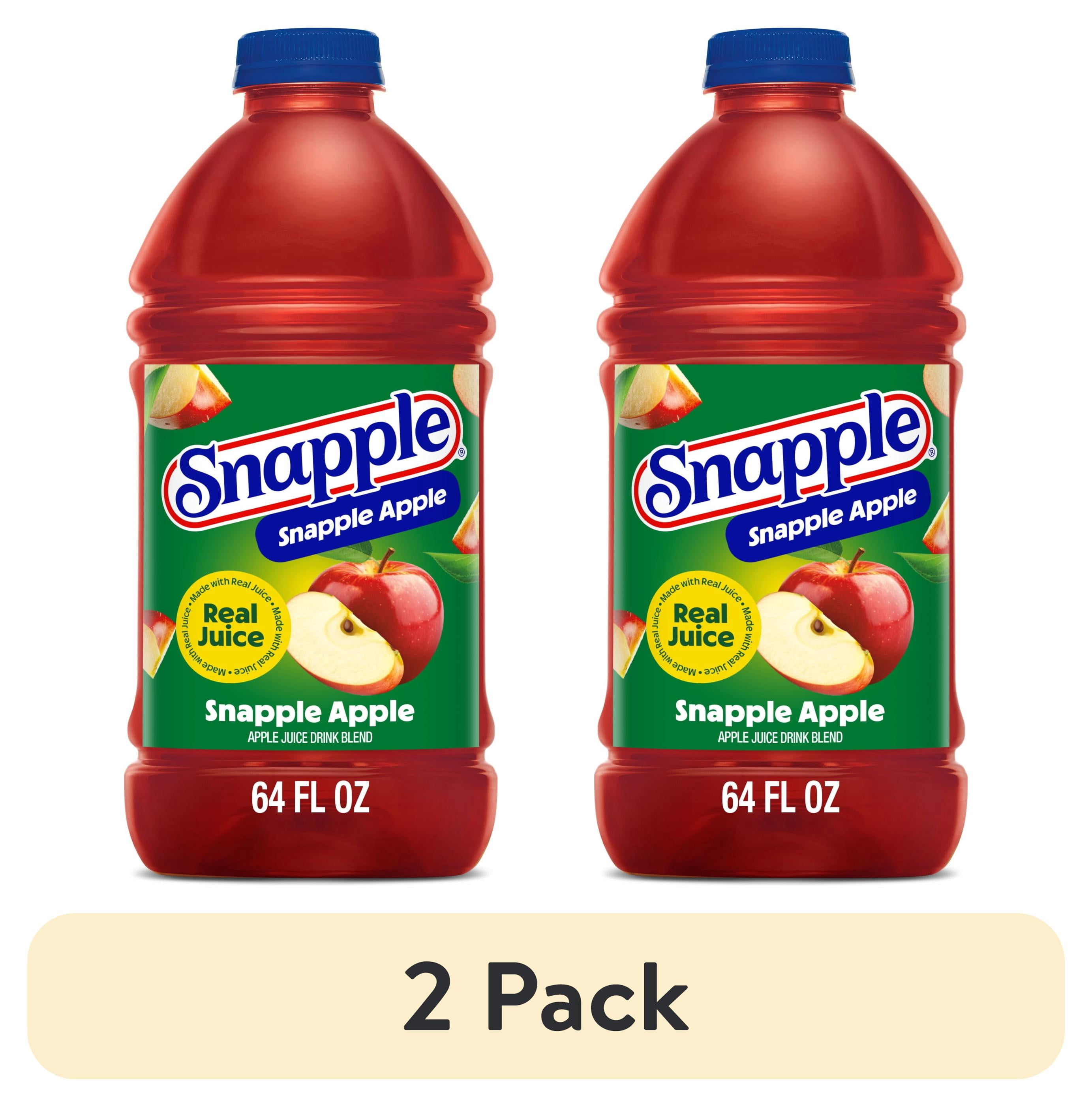 2 pack) Snapple Apple Juice Drink, 64 fl oz, Bottle - Walmart.com