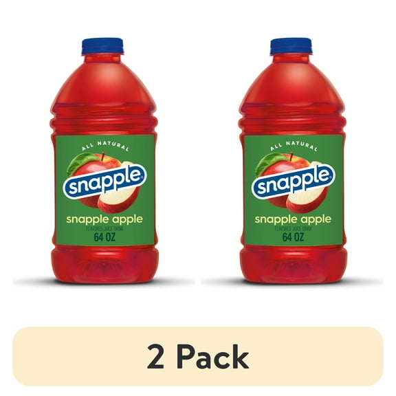 (2 pack) Snapple Apple Juice Drink, 64 fl oz, Bottle