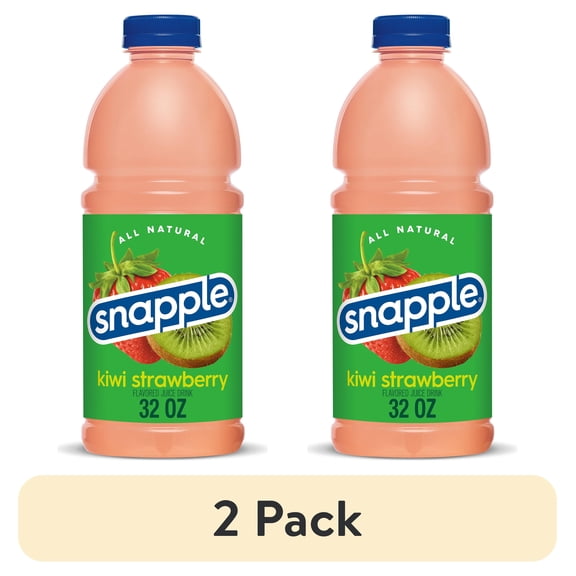 (2 pack) Snapple Kiwi Strawberry, 32 fl oz