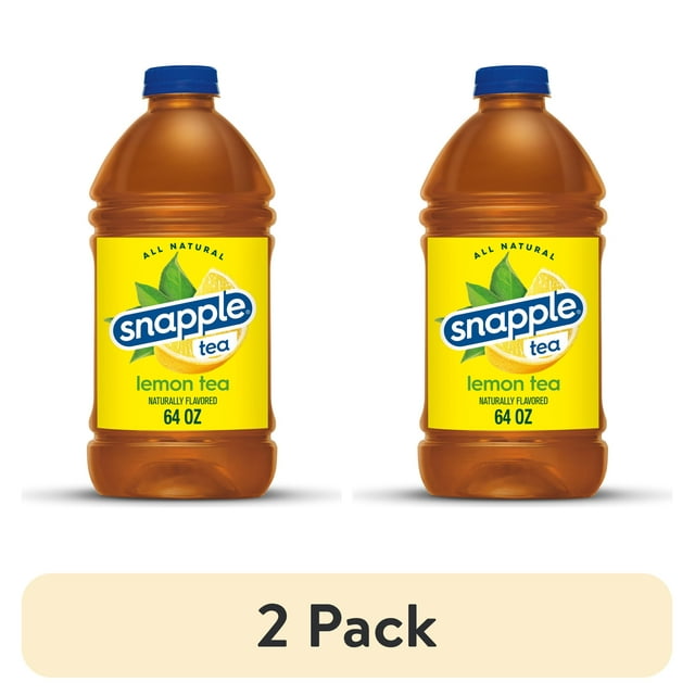 (2 pack) Snapple Natural Lemon, Bottled Tea Drink, 64 fl oz