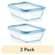 (2 pack) Snapware 2-cup Food Storage Container made with Pyrex Glass, Designed to Help with Pantry Storage and Everyday Organization
