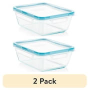 2 pack Snapware 8 Cup Clear Food Storage Container, Well Suited to Refrigerator Organization