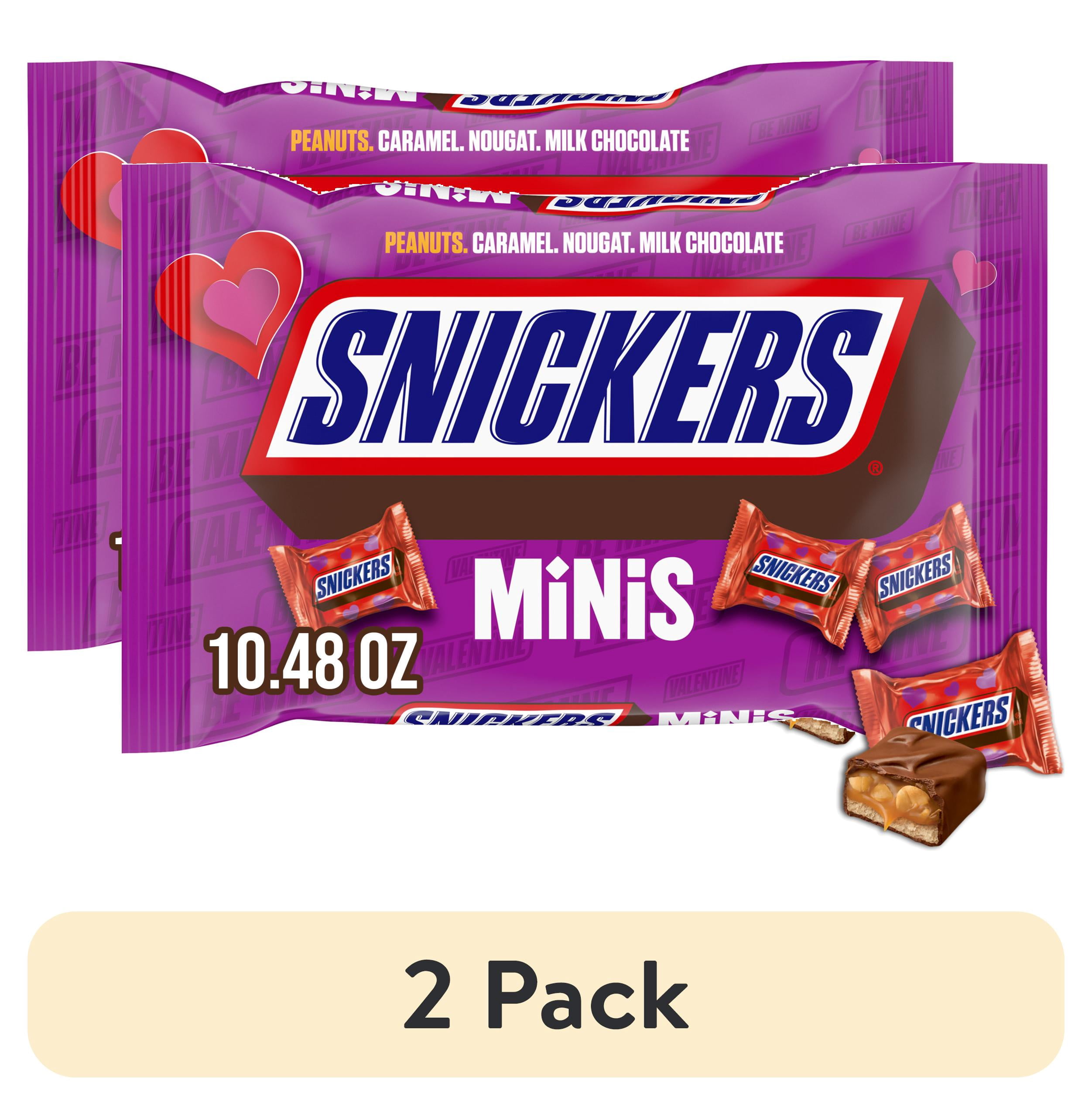 (2 pack) Snickers Minis Valentine's Day Chocolate Candy Bars - 10.48 oz Bag