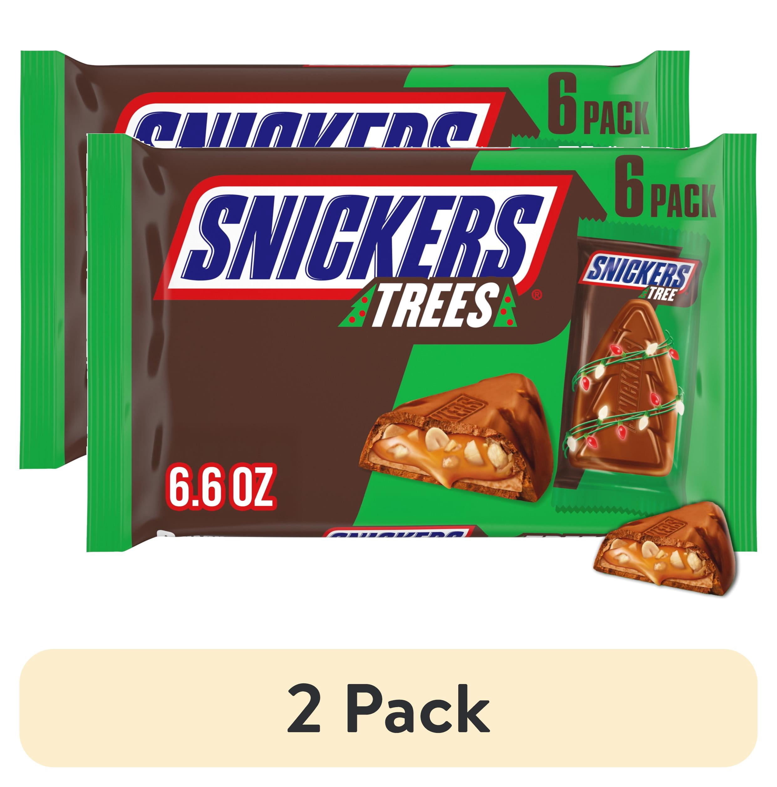 (2 pack) Snickers Trees Chocolate Christmas Candy Bars - 6 Ct
