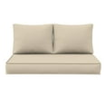 thumbnail image 1 of (2 pack) Snubbull Outdoor 46" x 26" x 5" Loveseat Cushion Set, Water repellent, Fade Resistant, Cushion Set for Couch, Bench, and Swing, Cream, 1 of 7