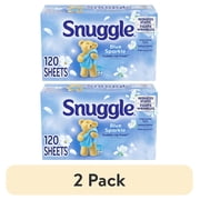 (2 pack) Snuggle Blue Sparkle Cuddle Up Fresh Dryer Sheets, 120 Count