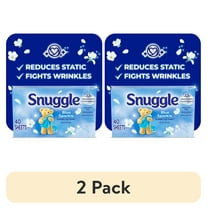 (2 pack) Snuggle Fabric Softener Dryer Sheets, Blue Sparkle, 40 Count