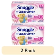 2 pack Snuggle  OdorLifter Dryer Sheets with Static Control and Odor Eliminating Technology, Spring Burst, 105 Count