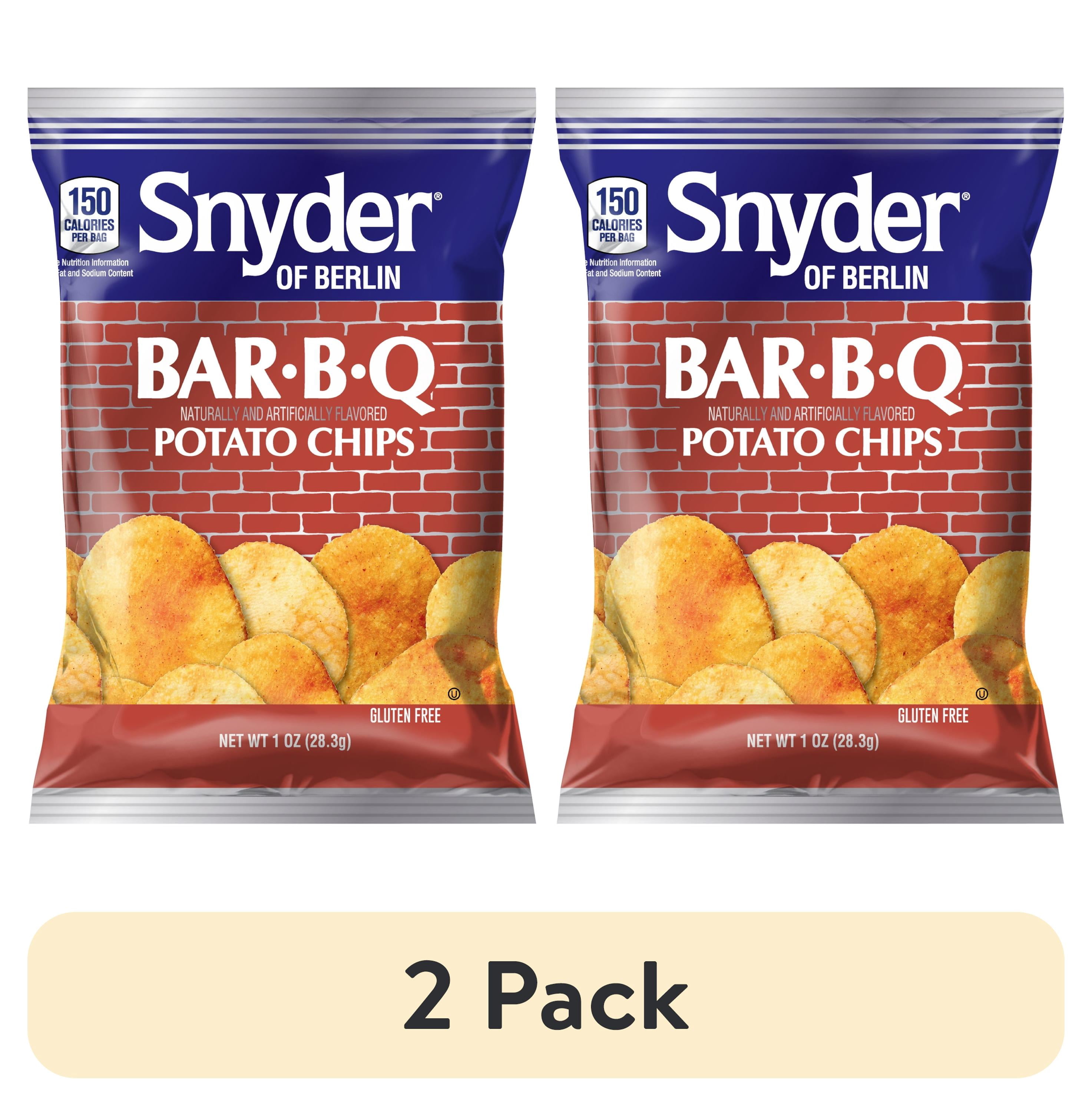 (2 pack) Snyder of Berlin Bar-B-Q Potato Chips, Gluten-Free, 1 oz Bag