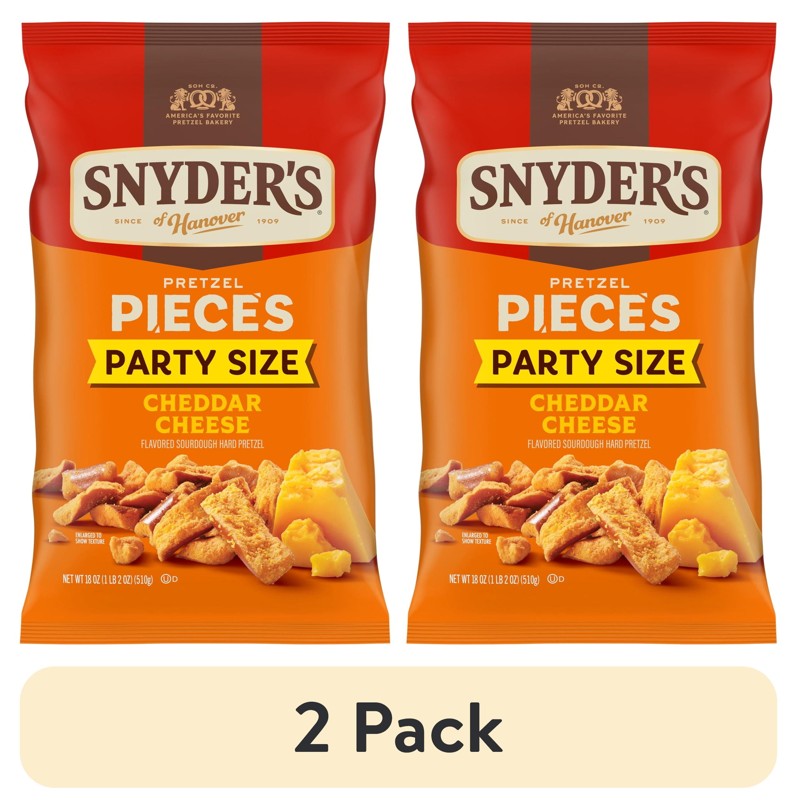 (2 pack) Snyder's of Hanover Cheddar Cheese Flavored Pretzel Pieces, 18 oz