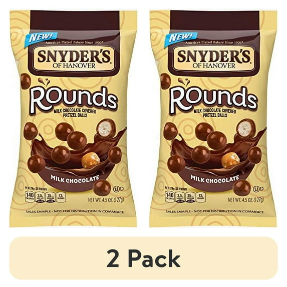 (2 pack) Snyders Of Hanover Rounds Milk Chocolate Pretzel Ball, 3.5 Ounce -- 8 per case.