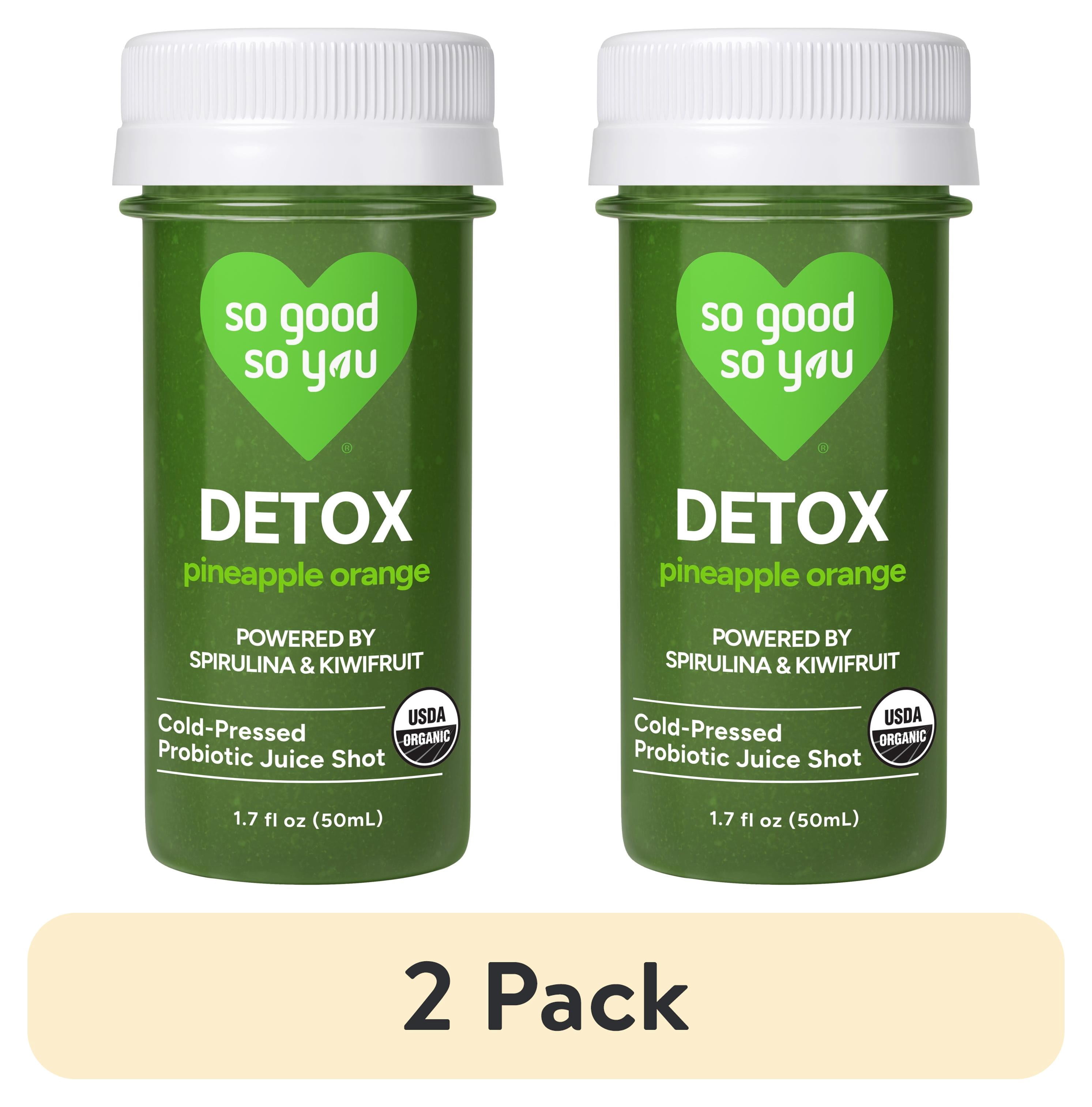 ams２boxes detoxDETSsss 2 pack) So Good So You Detox Pineapple Orange Probiotic Shot