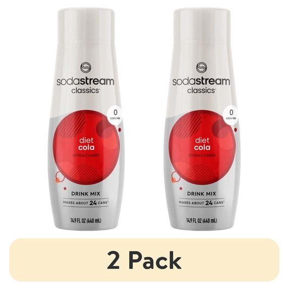 (2 pack) SodaStream Diet Cola Soda Mix, 14.9 fl oz.