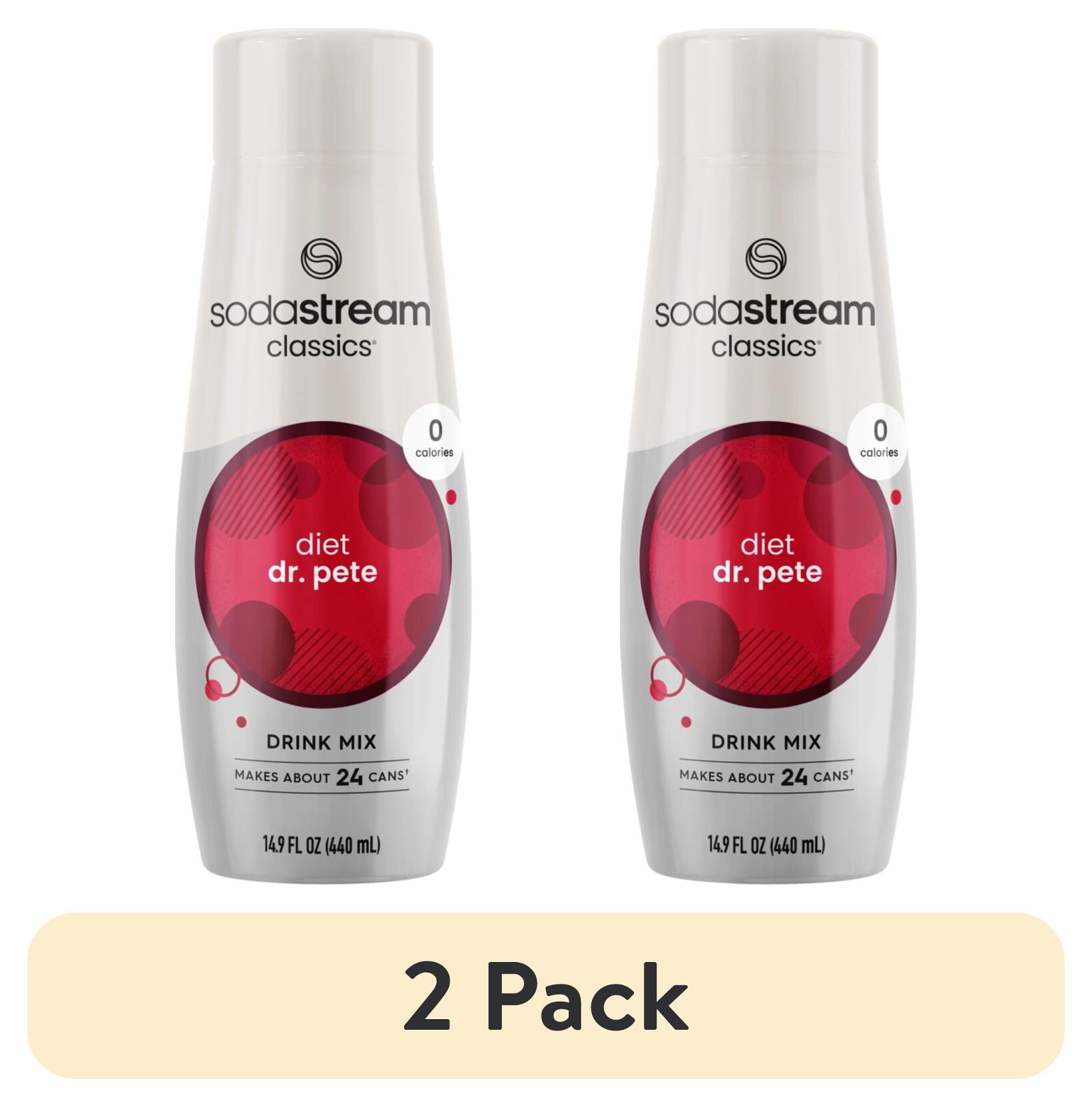 (2 pack) SodaStream Diet Dr. Pete Soda mix, 14.9 fl oz.