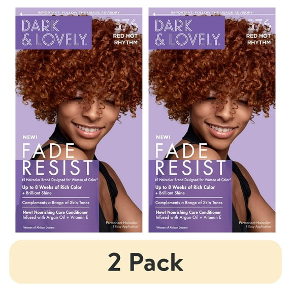 (2 pack) SoftSheen-Carson Dark and Lovely Fade Resist Rich Conditioning Color, Red Hot Rhythm 376